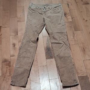 Aritzia Talula Tan Corduroy Pants